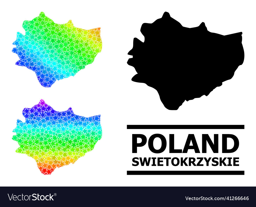 Spectrum gradient star mosaic map