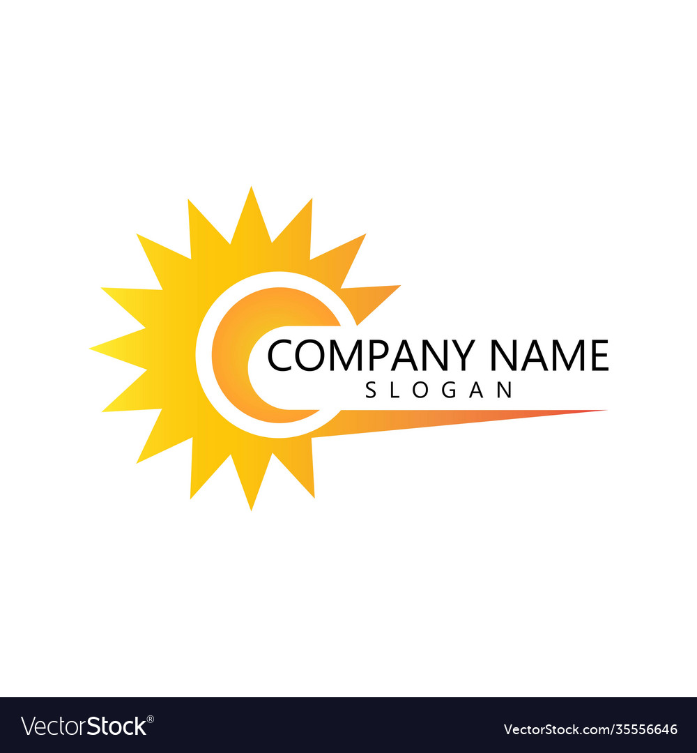 Sun logo Royalty Free Vector Image - VectorStock