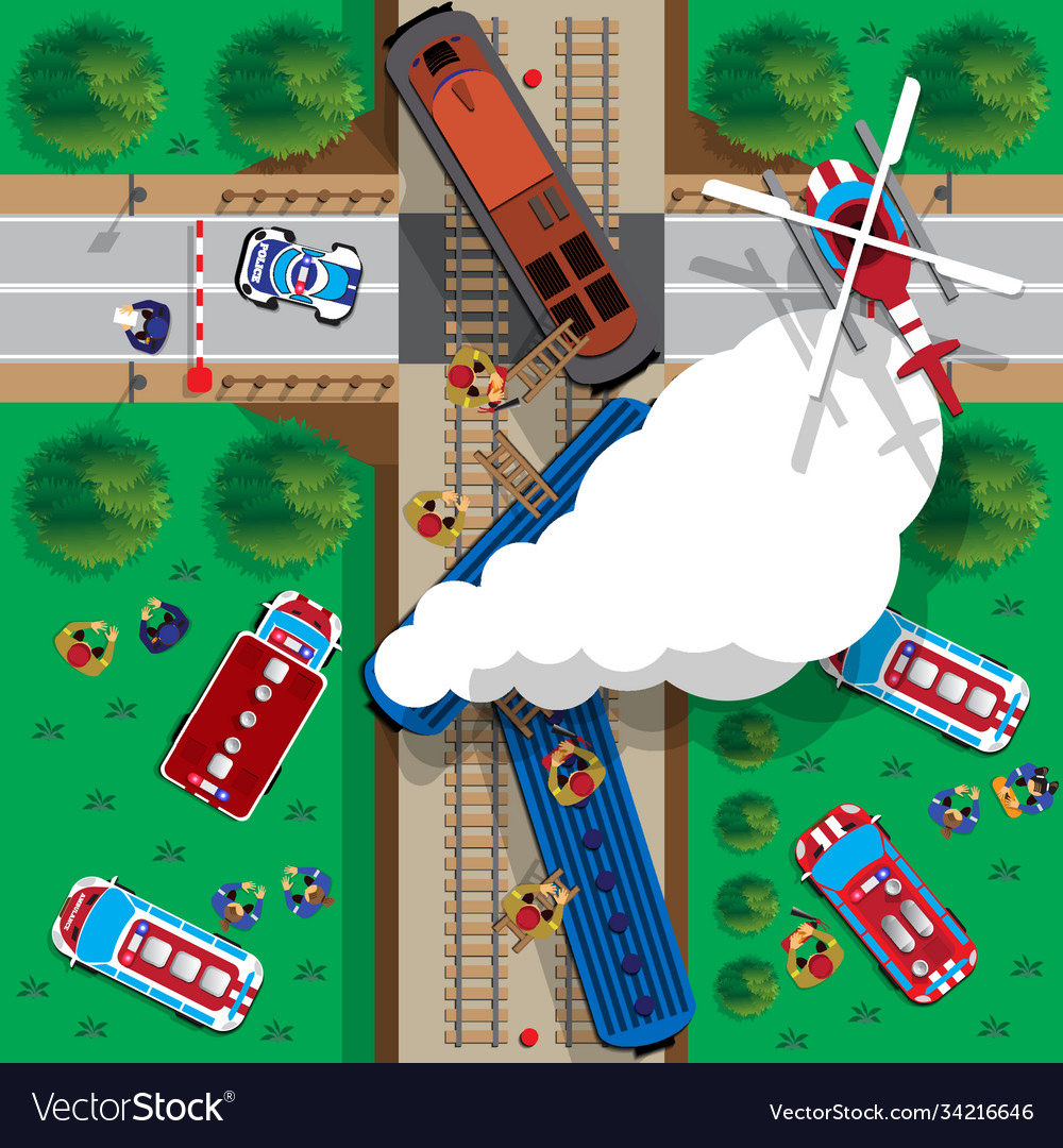 Cartoon Train Derailment