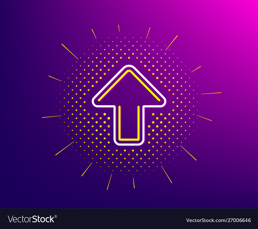 Upload arrow line icon direction arrowhead