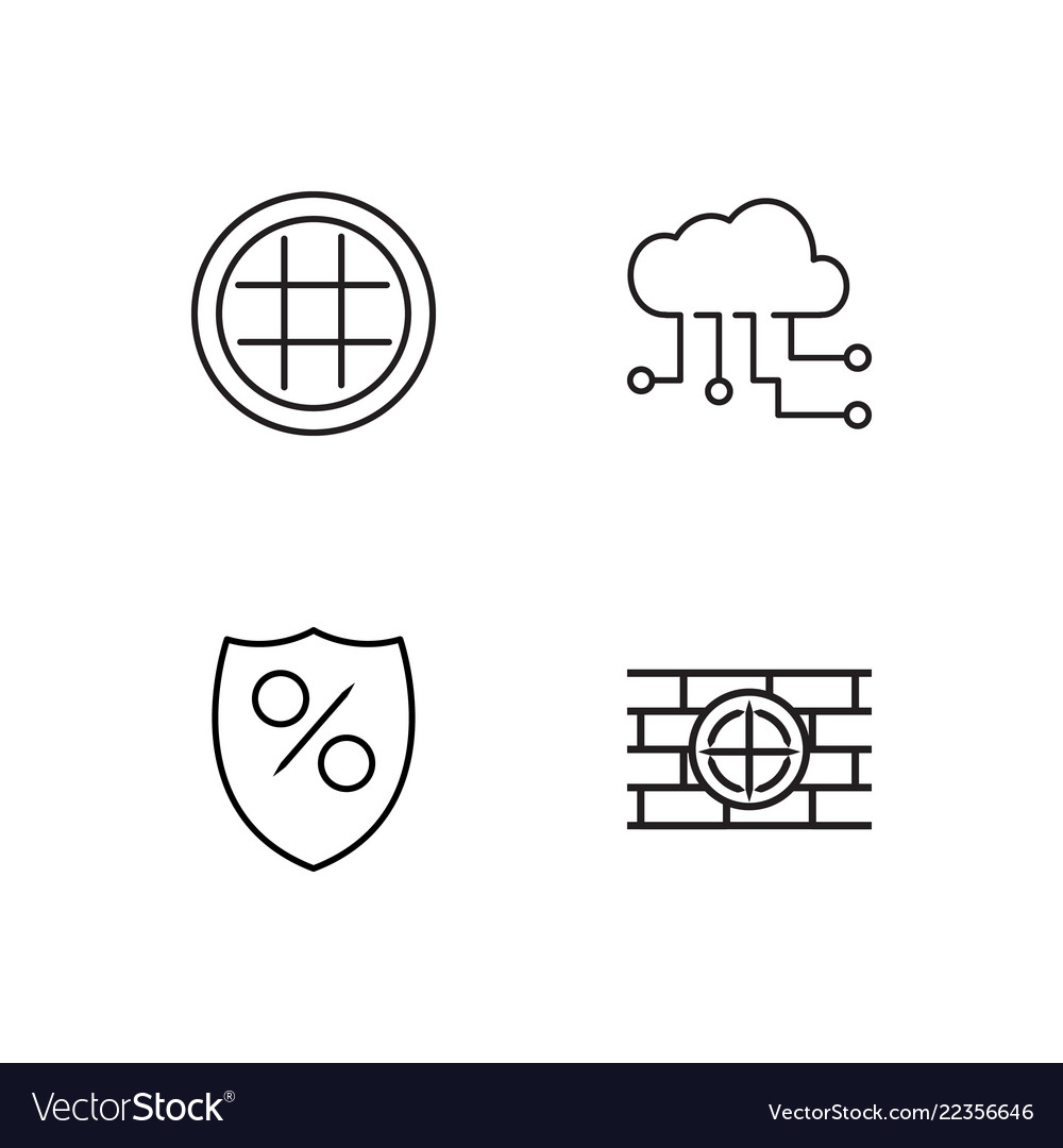 Web simple outlined icons set Vector Image Web simple outlined icons set