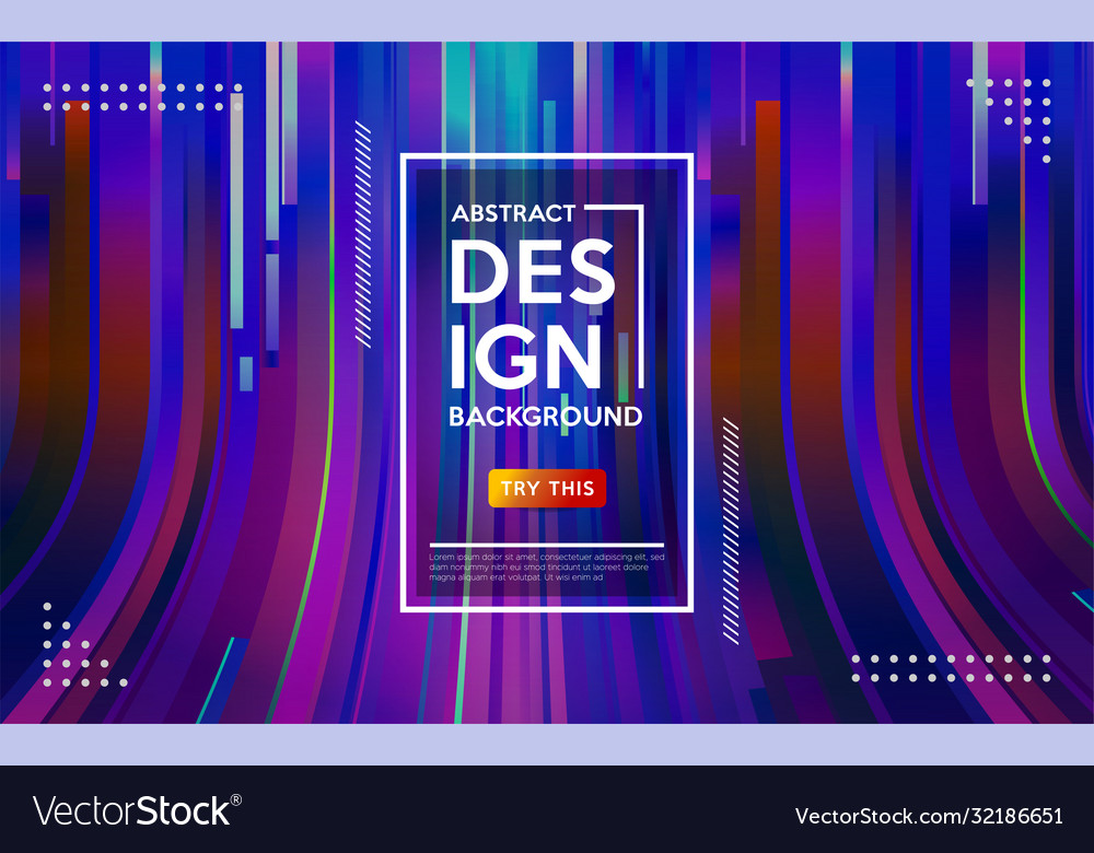 Abstract modern shape with bright colorful lines