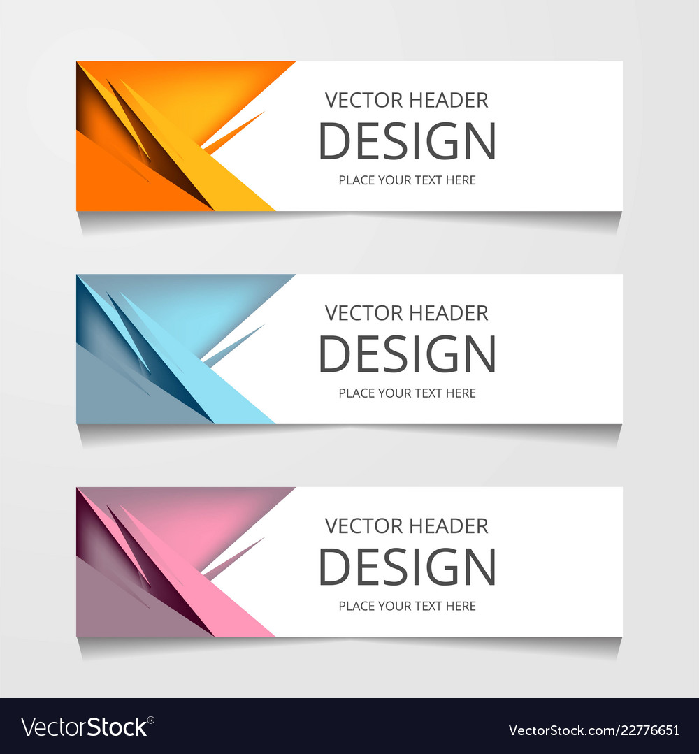 Abstract web banner design background or header Vector Image Abstract web banner design background or header