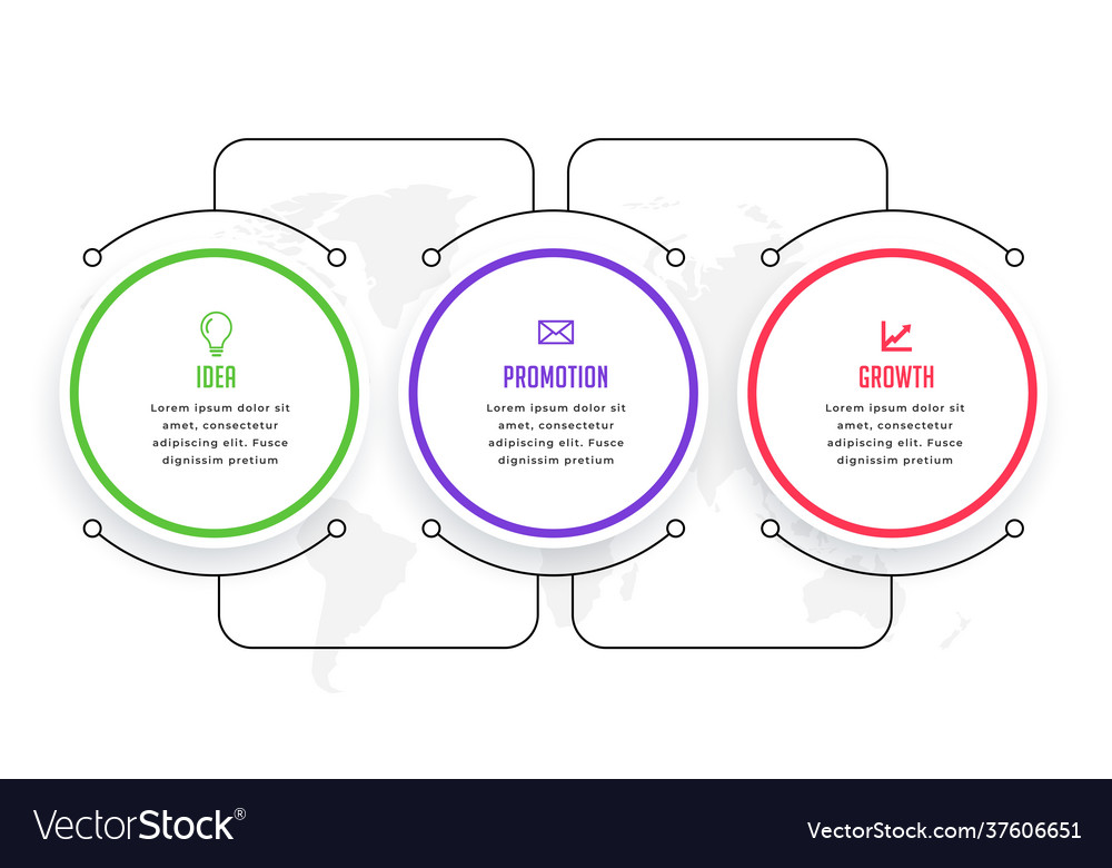 Circular infographic template with line connection vector image Circular infographic template with line connection