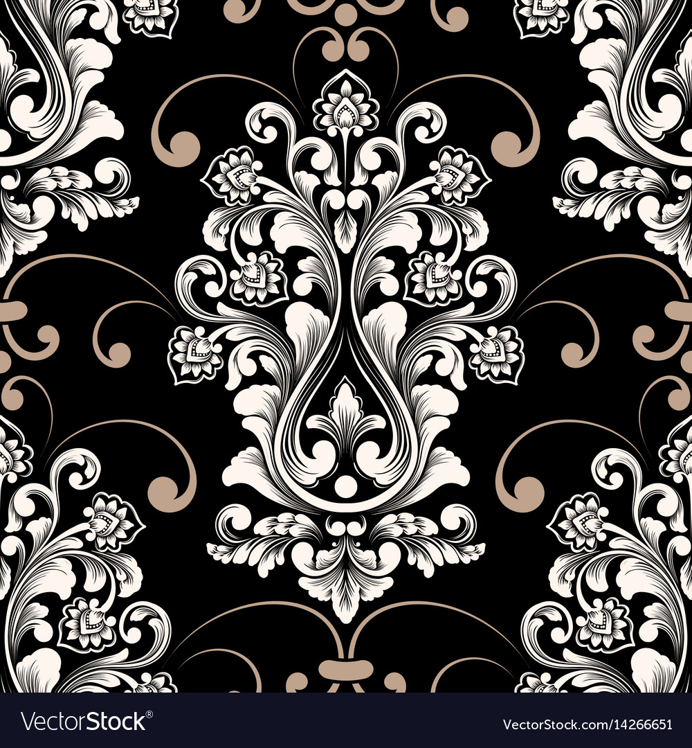 Damask seamless pattern element classical luxury