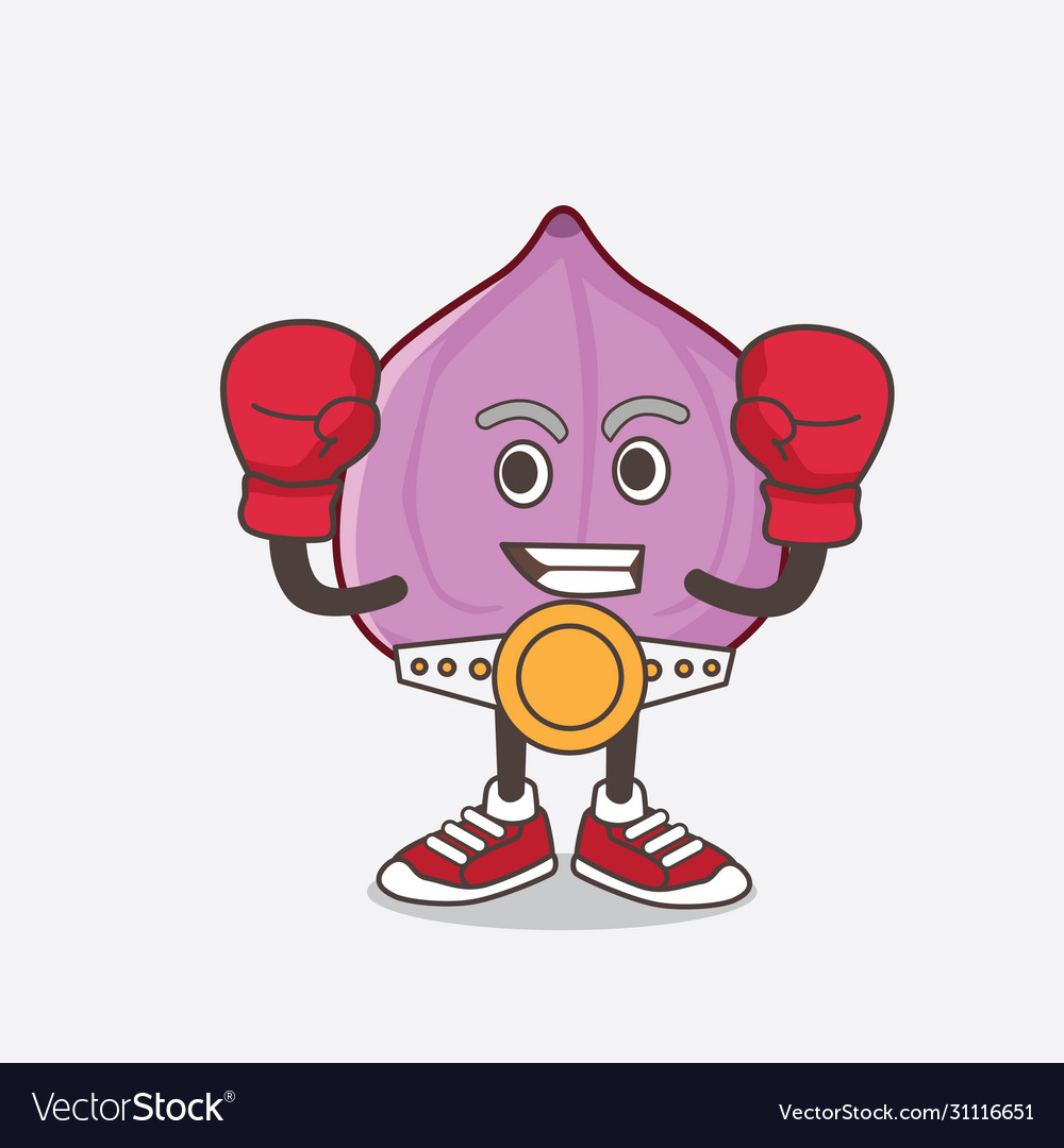 Fig fruit cartoon mascot character in sporty