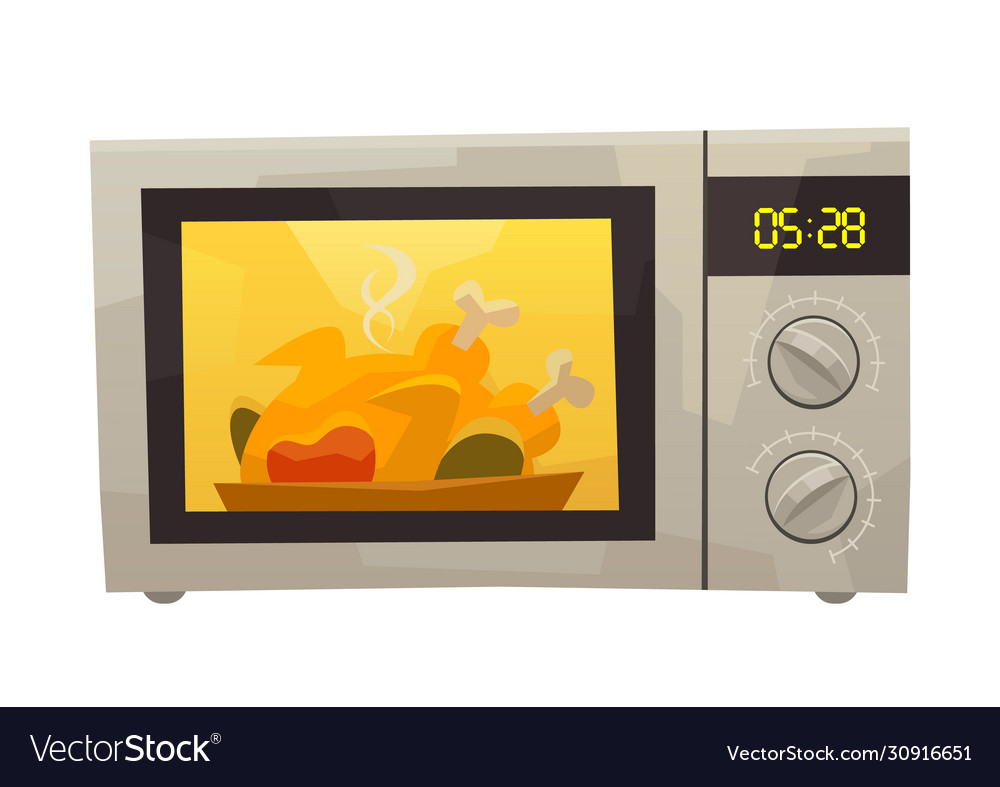 Isolated cartoon microwave on white background