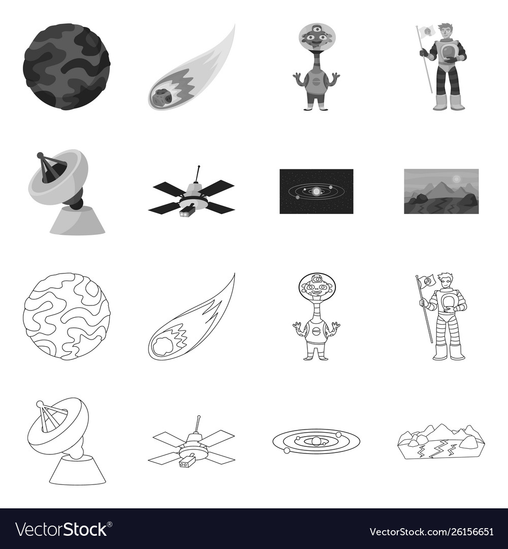 Isolated object astronomy and technology symbol Vector Image Isolated object astronomy and technology symbol