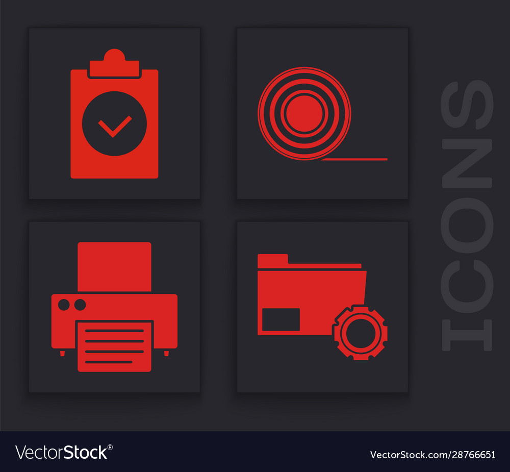 Set folder settings with gears completed task vector image Set folder settings with gears completed task