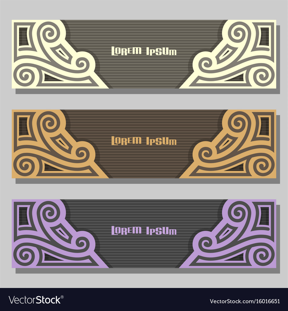 Set Of Wedding Banners Royalty Free Vector Image Set Of Wedding Banners Vector Image
