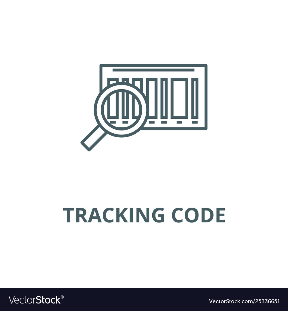 Tracking code line icon linear concept