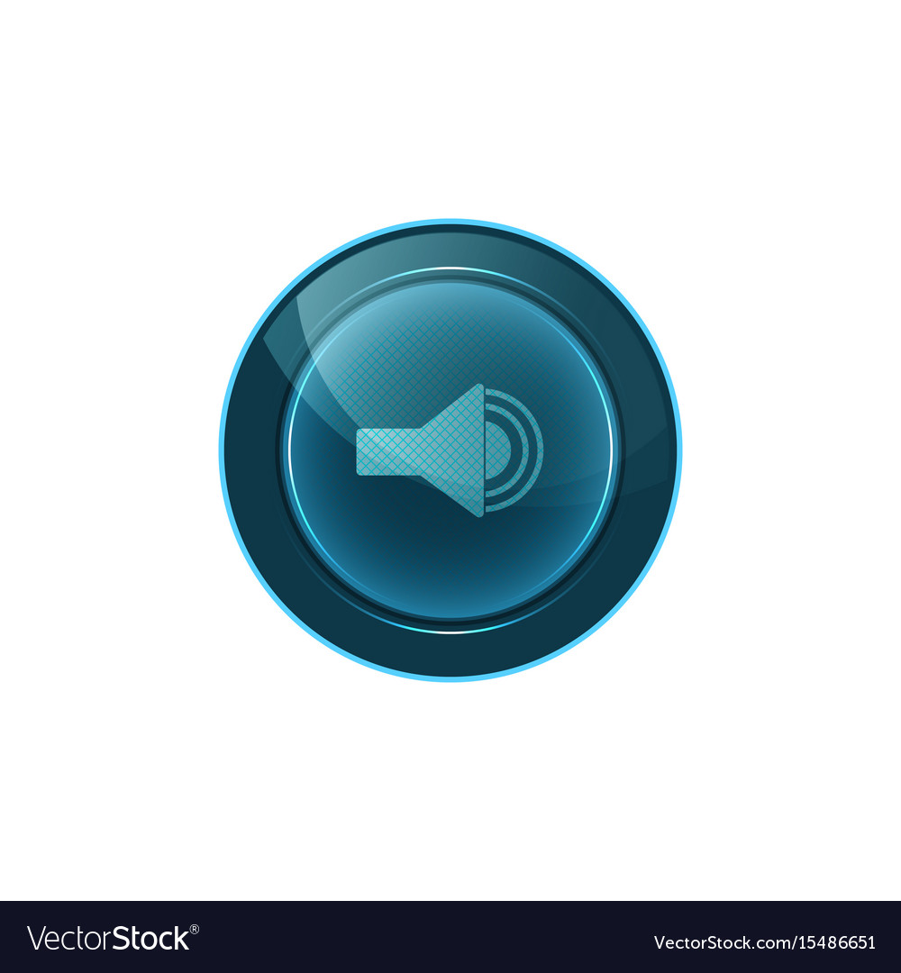 Web button sound on white background design