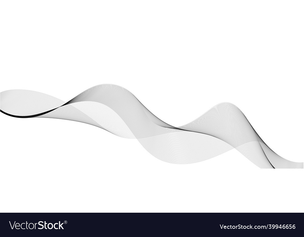 Abstract black wave design element