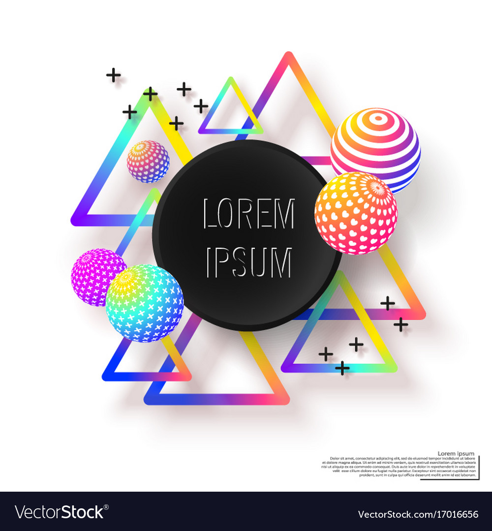 Abstract colorful composition with geometric
