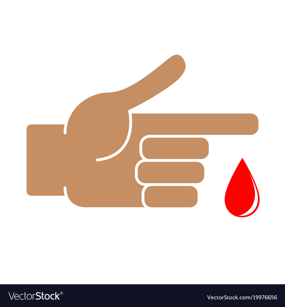 Blood Drop on Hand - Medical Test