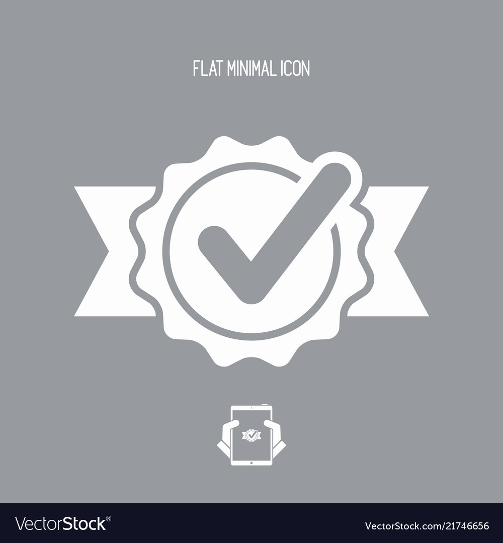 Checking quality symbol icon