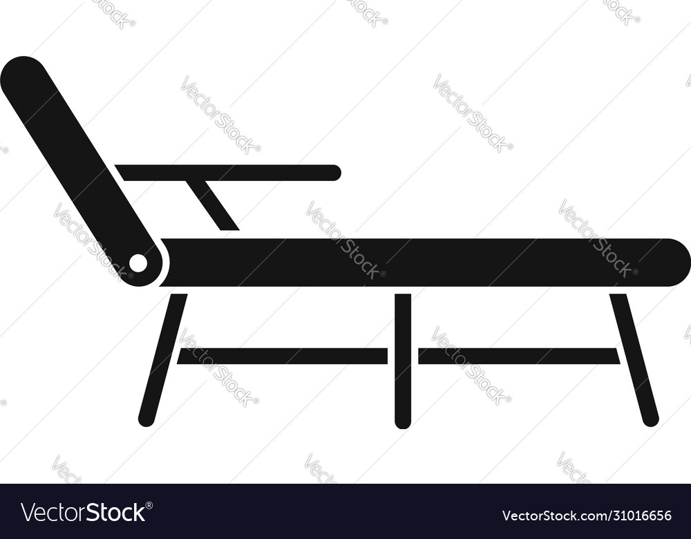 Deck chair icon simple style Royalty Free Vector Image