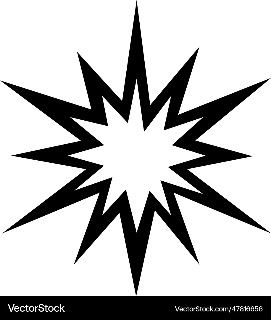 Explosion flat style icon Royalty Free Vector Image