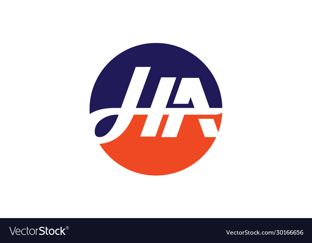 H a ha initial letter logo design template