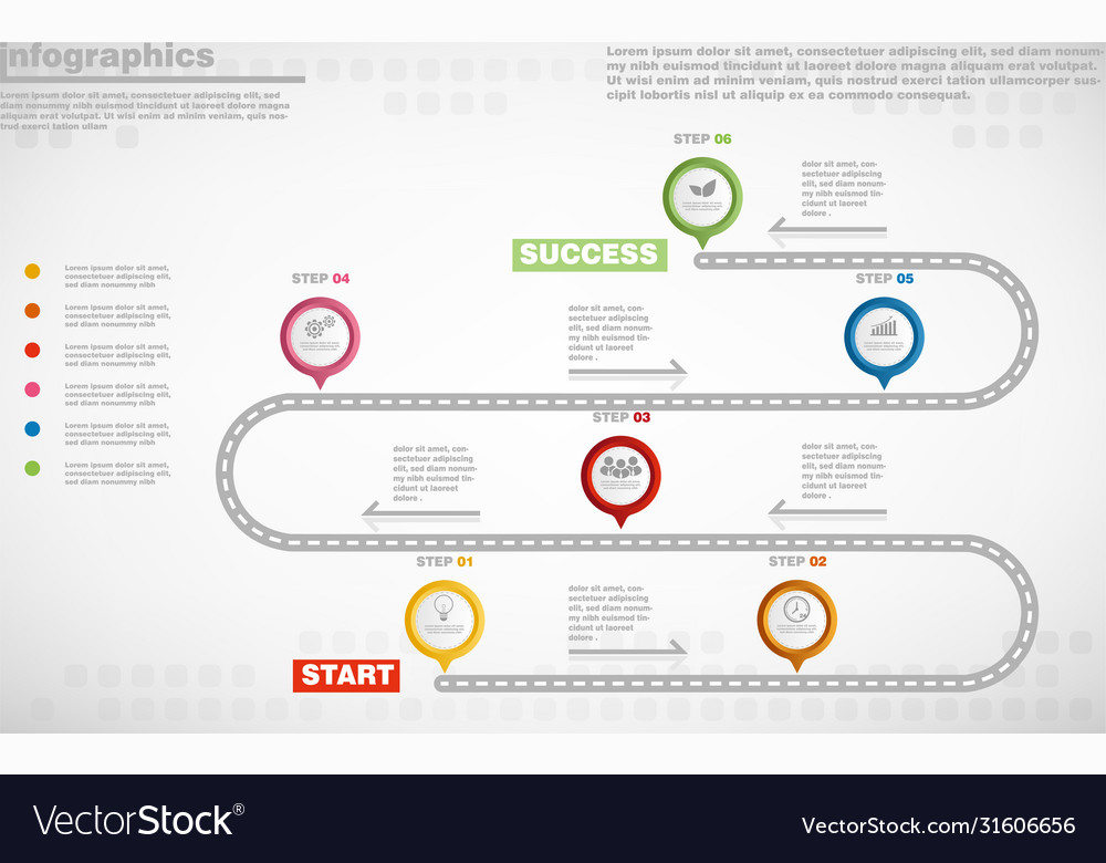 Infographics design and business marketing icons vector image Infographics design and business marketing icons