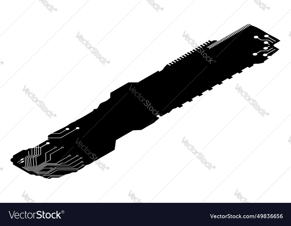 Isometric rectangular design element silhouette