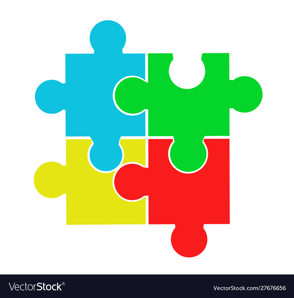 Puzzle pieces Royalty Free Vector Image - VectorStock