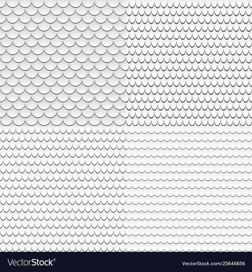 Set gray scaly seamless patterns