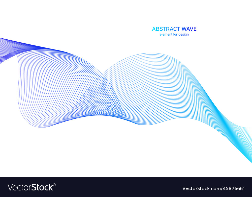 Abstract colorful wave element for design
