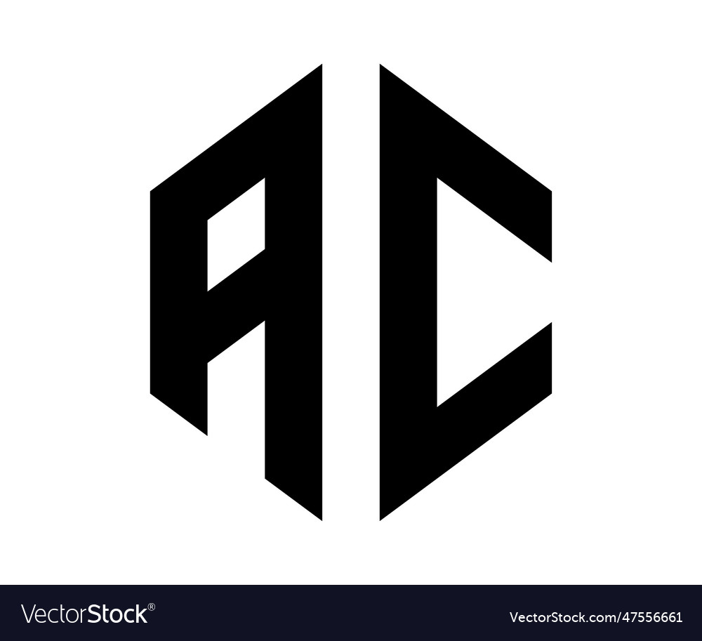 Ac letter logo design template Royalty Free Vector Image