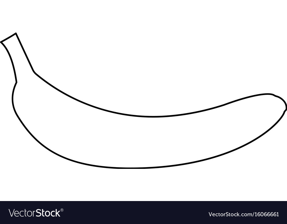 Banana black color path icon