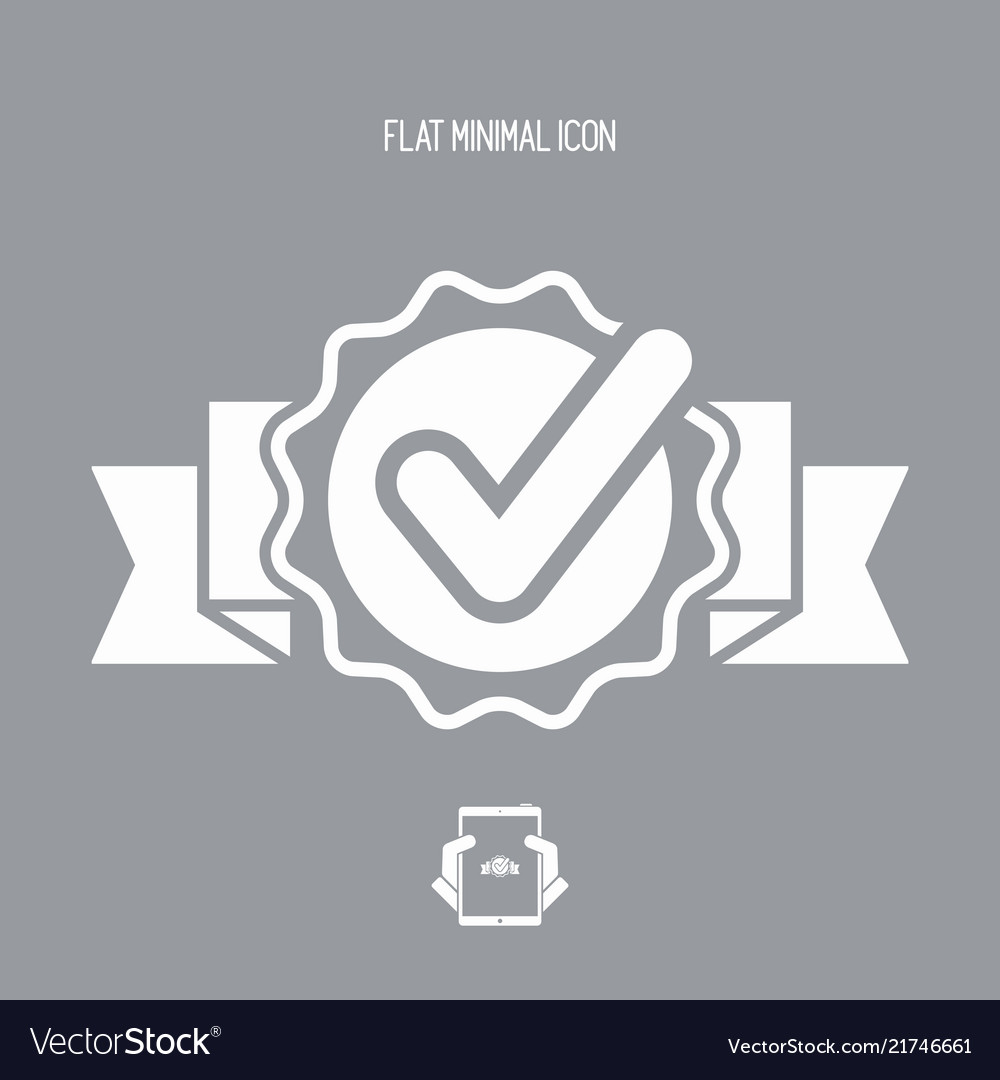 Checking quality symbol icon