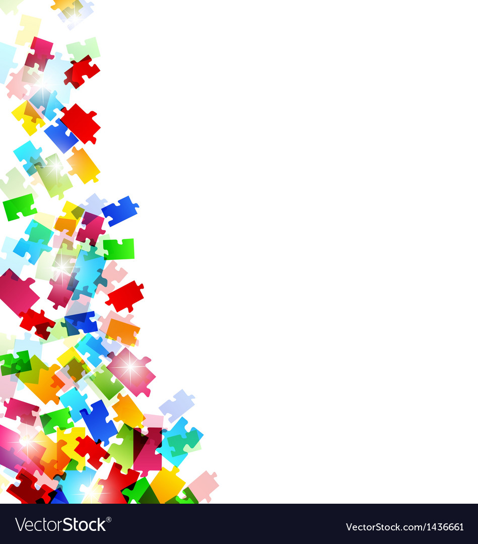Colorful Puzzle Piece Background