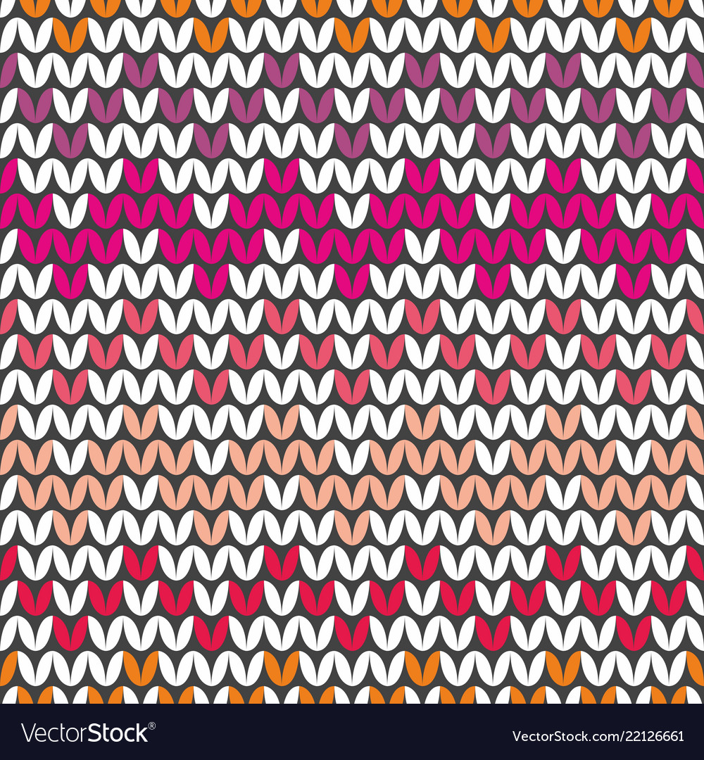 Colorful Zig Zag Knitting Pattern