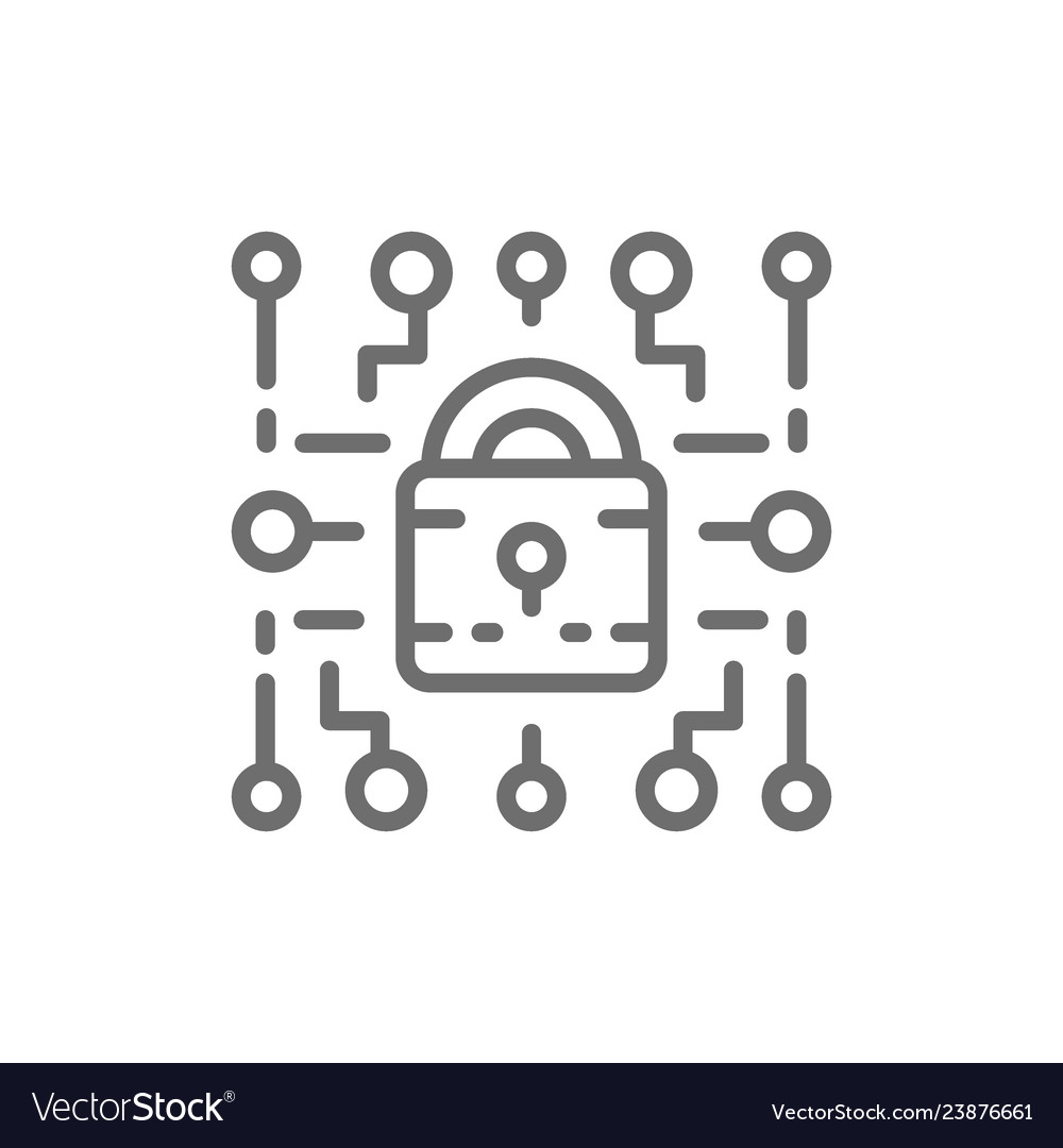 Cybersecurity Lock Icon