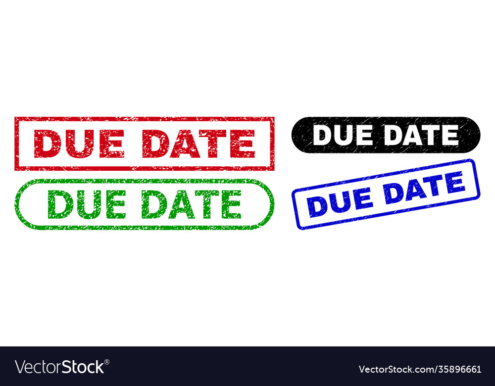 Due date rectangle watermarks using corroded