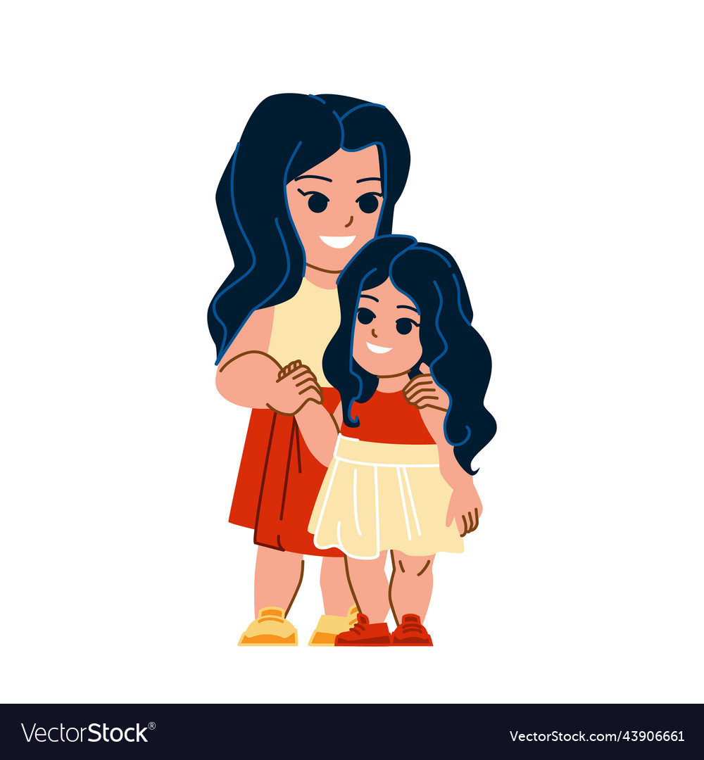 Girl sister Royalty Free Vector Image - VectorStock