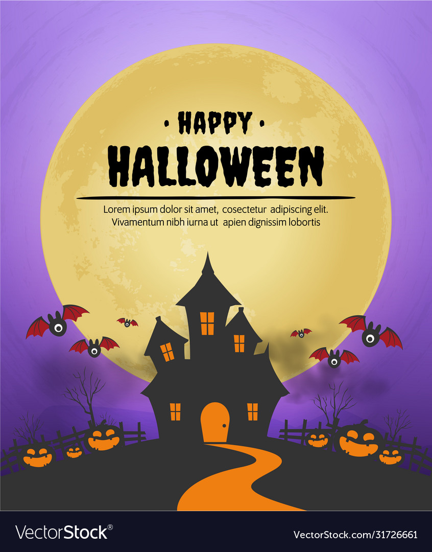 Happy halloween banner design 2019