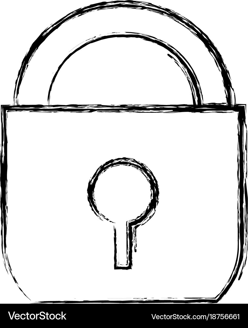 Isolated padlock design Royalty Free Vector Image