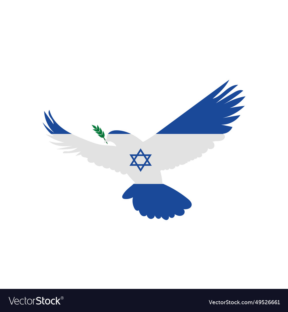 Israel peace dove Royalty Free Vector Image - VectorStock