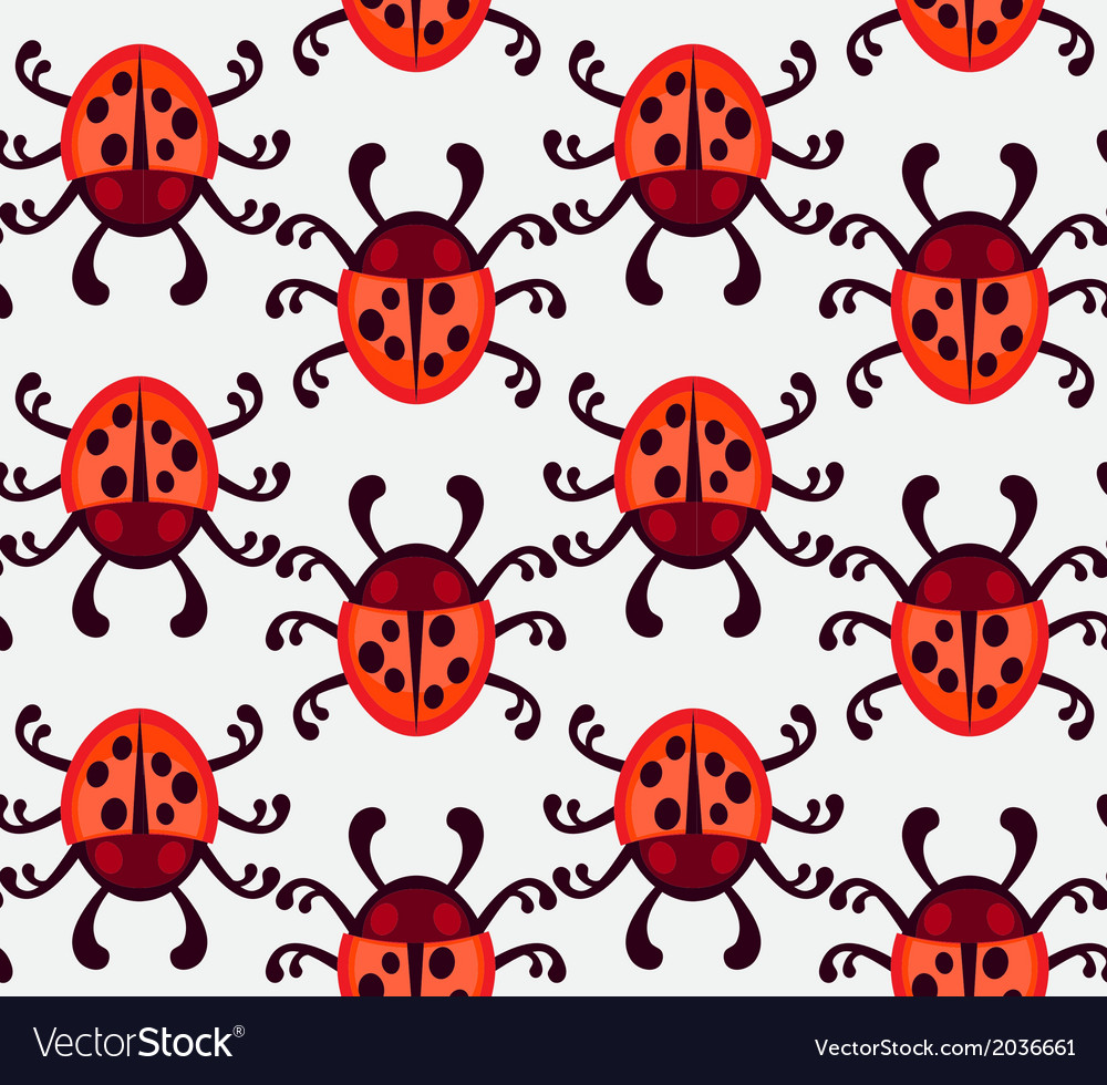 Ladybug seamless pattern