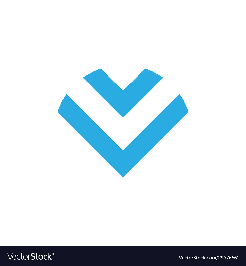 Letter vv stripes geometric logo Vector Image Letter vv stripes geometric logo