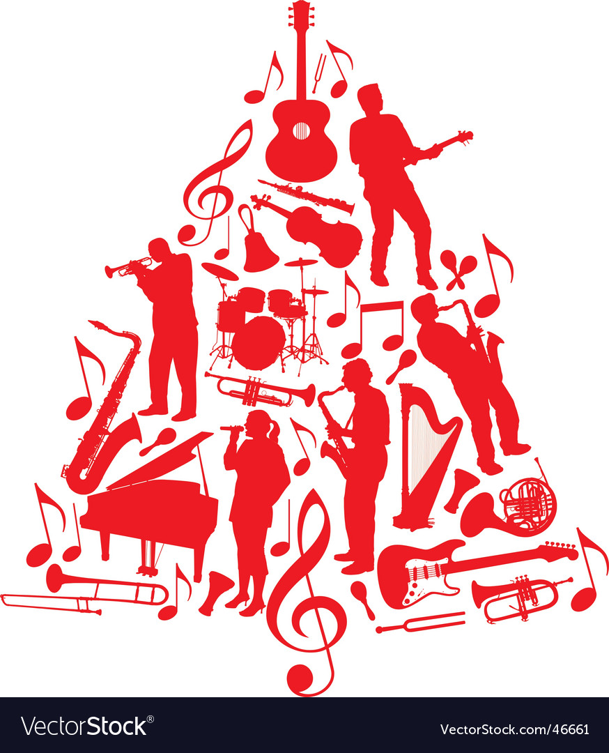 Download Music christmas tree Royalty Free Vector Image