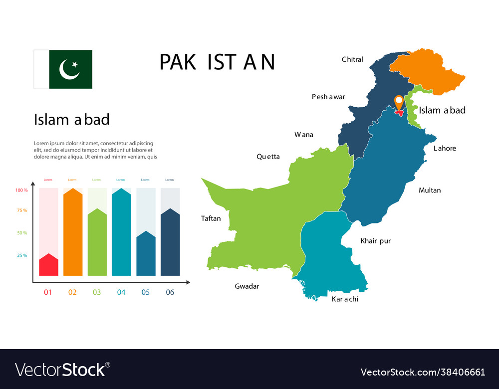 Pakistan map image a global in form
