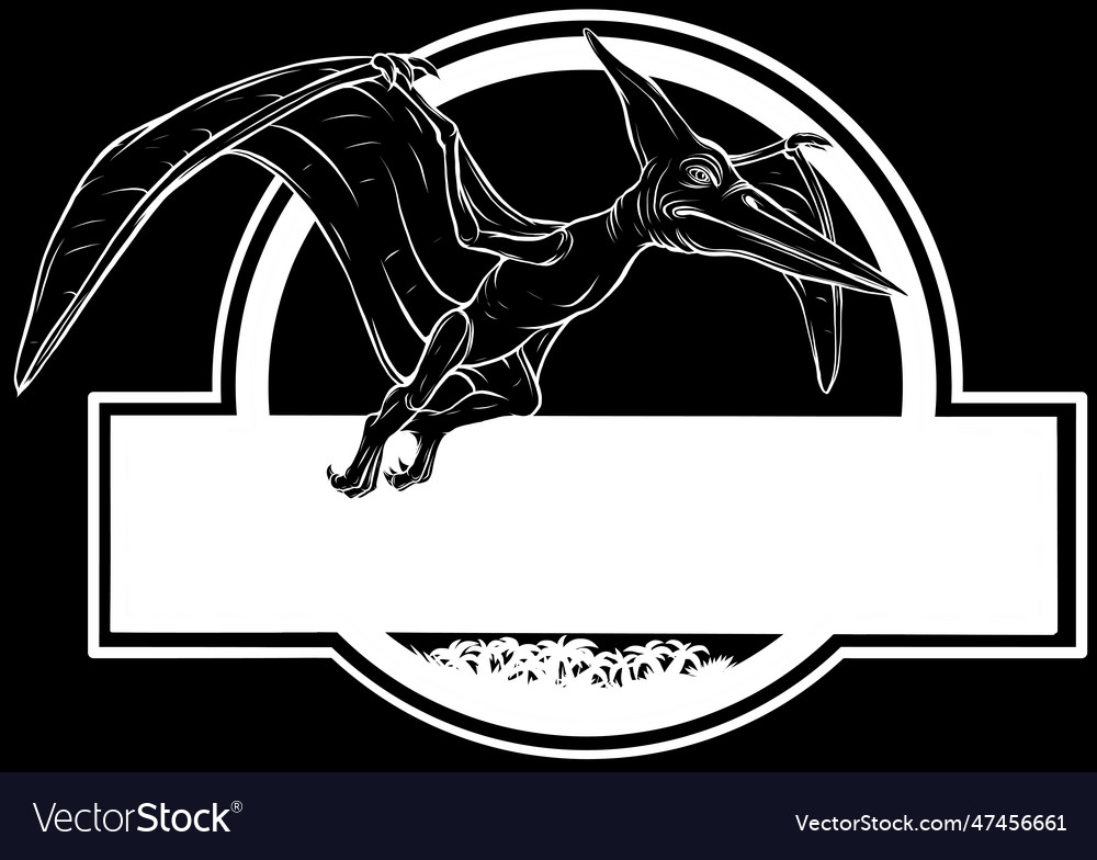 Dinosaur pterodactyloidea icon in black style Vector Image