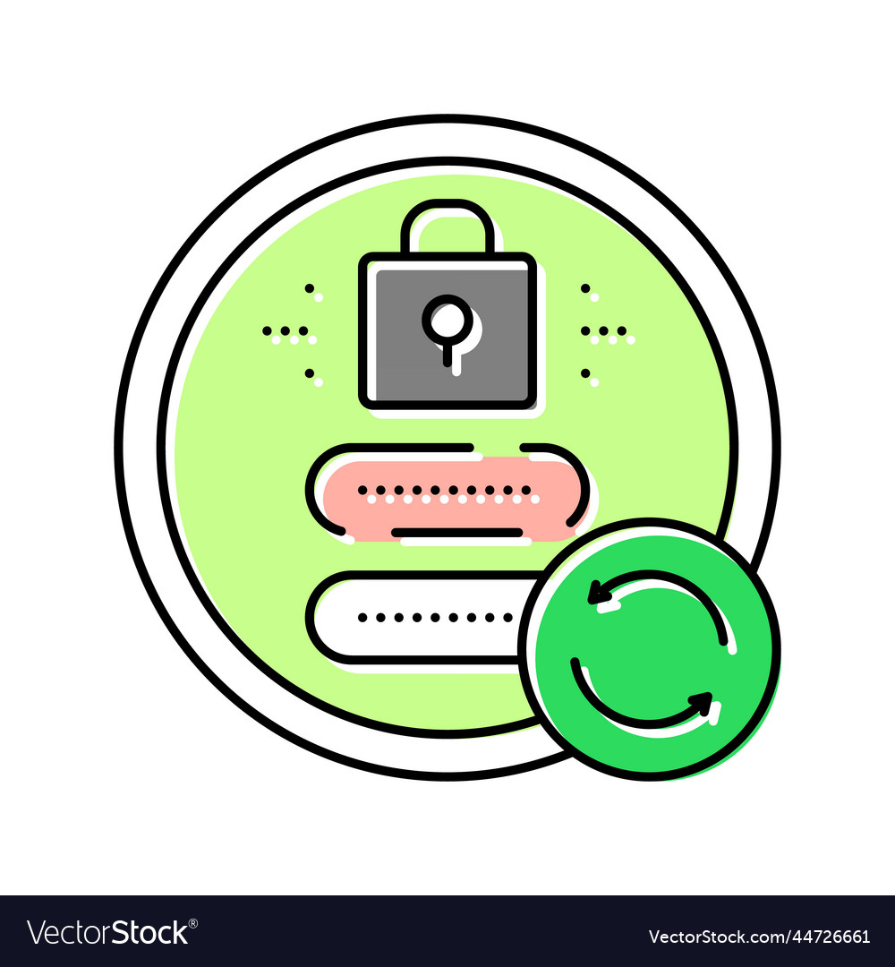 Reset password color icon Vector Image Reset password color icon