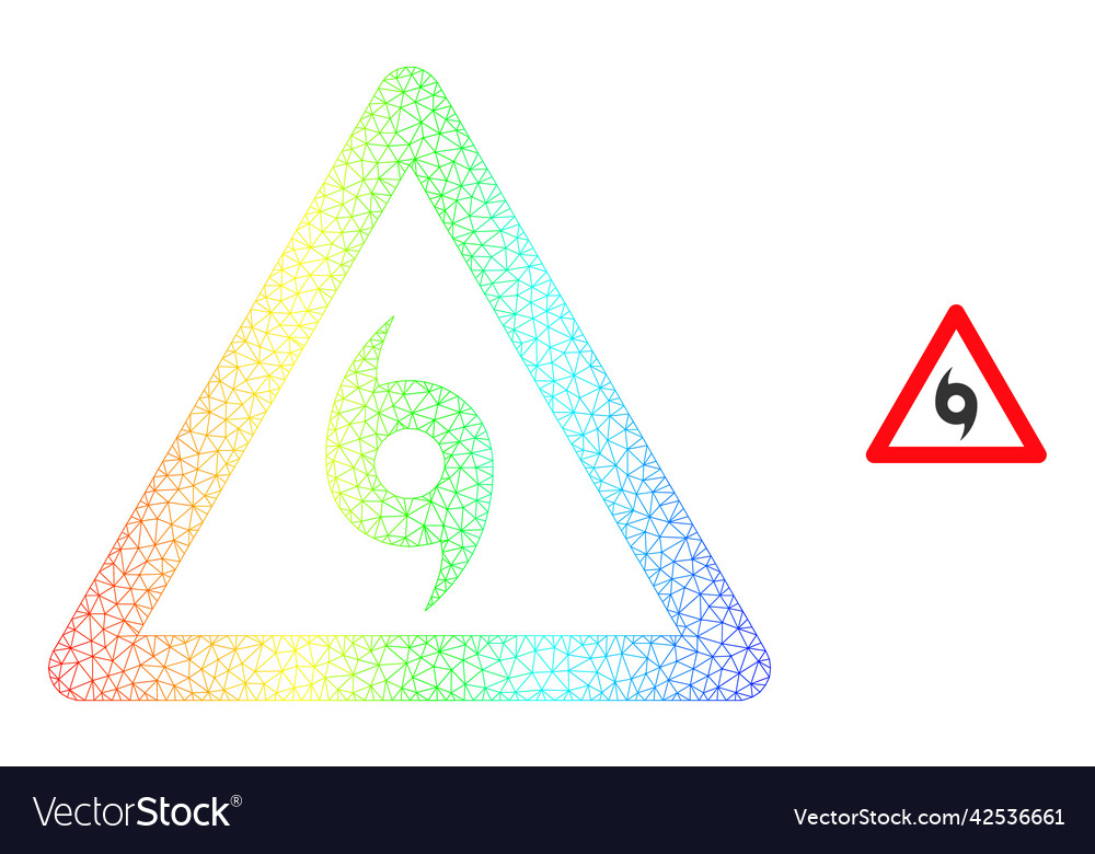 Spectrum mesh gradient storm whirlpool warning vector image Spectrum mesh gradient storm whirlpool warning