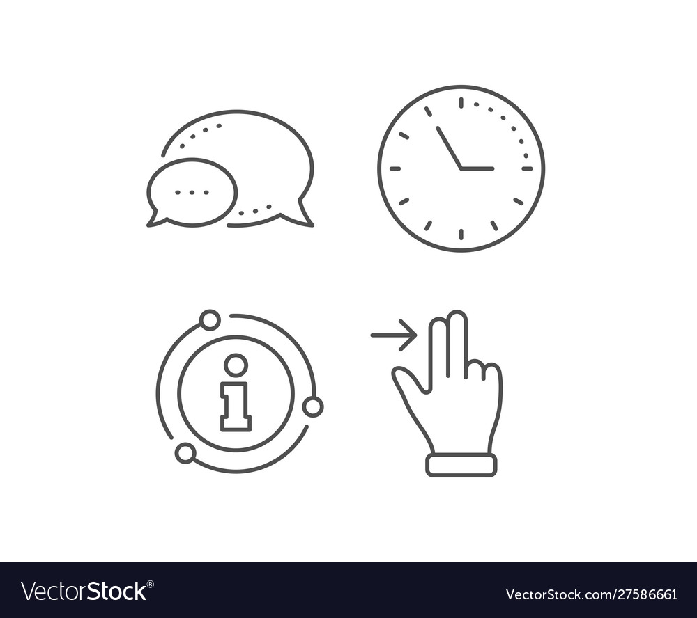 Touchscreen gesture line icon slide right arrow vector image Touchscreen gesture line icon slide right arrow