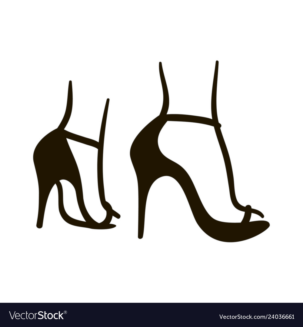 Woman feet in high heels icon Royalty Free Vector Image