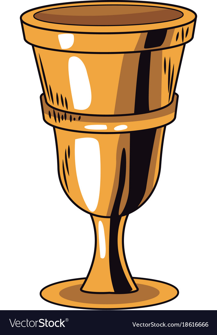 Chalice Cartoon Isolated Royalty Free Vector Image