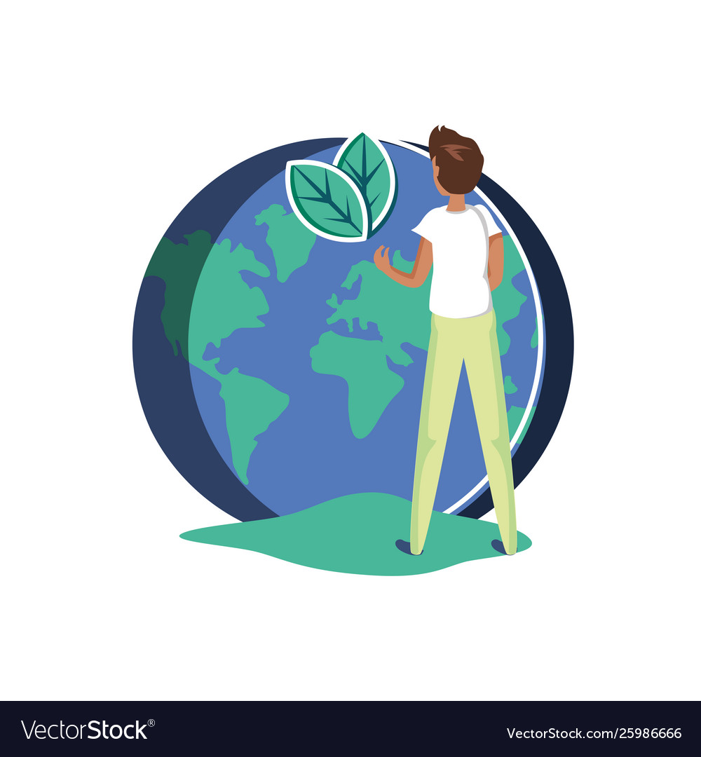 Man avatar with planet design